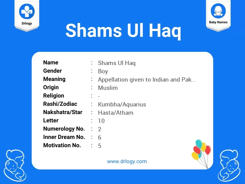 Shams Ul Haq Name Meaning